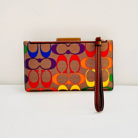 COACH Tech Wallet with Rainbow Monogram (Fits iPhone and Galaxy) - Picture 6 of 10